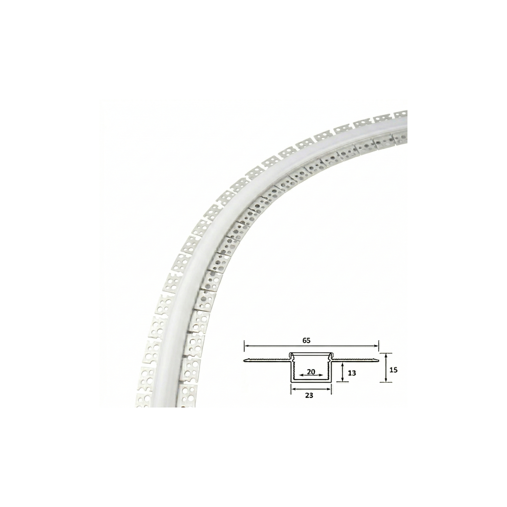 Profilé flexible à Enduire 23*15