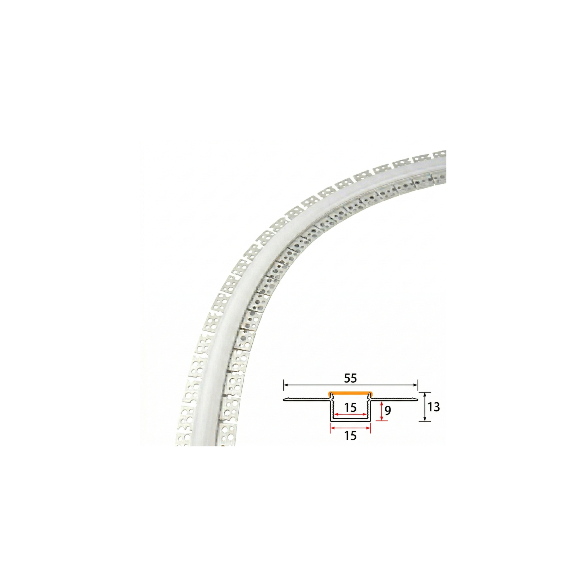 Profilé flexible à Enduire 15*13