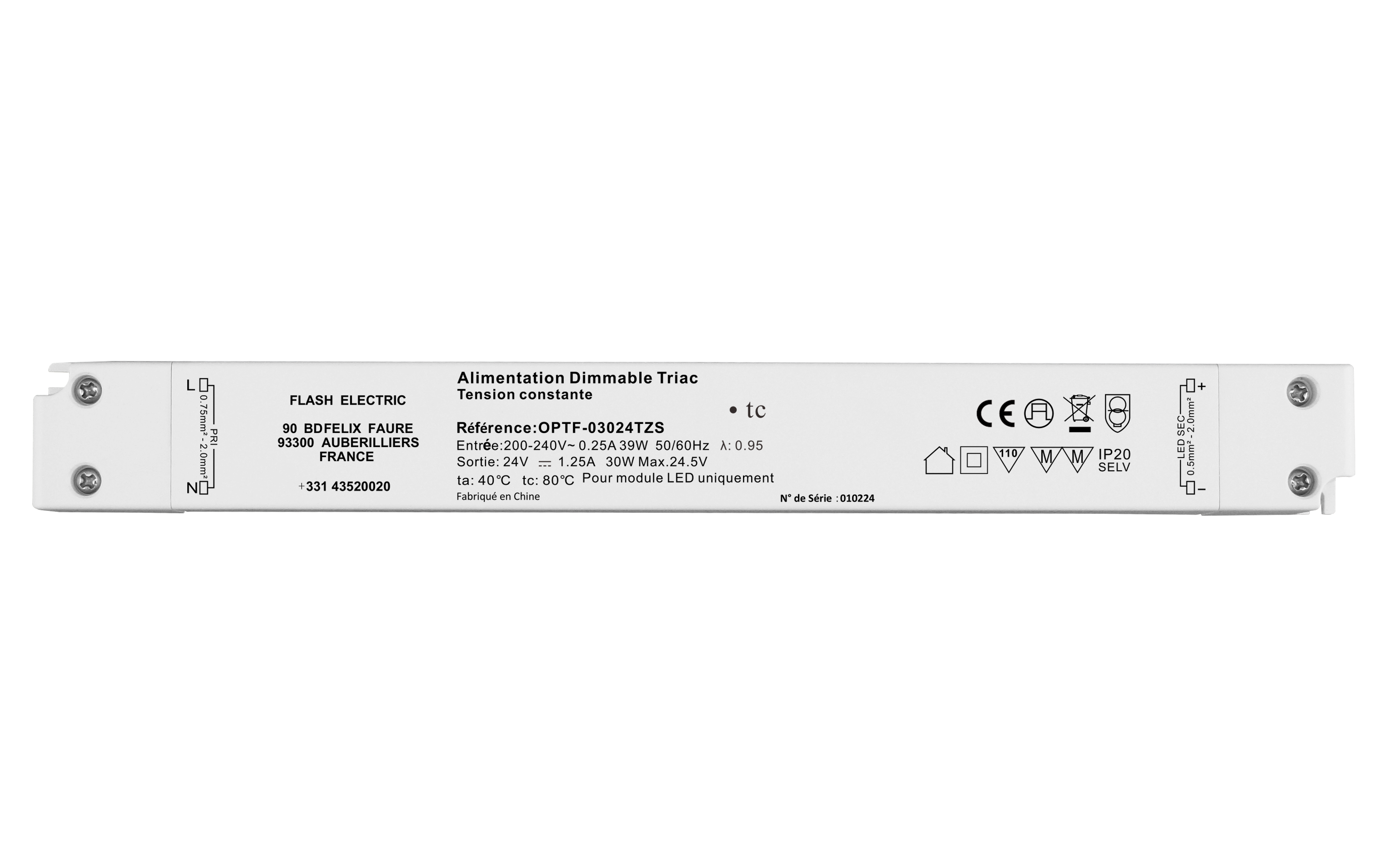 DRIVER TRIAC 24V 30W FIN
