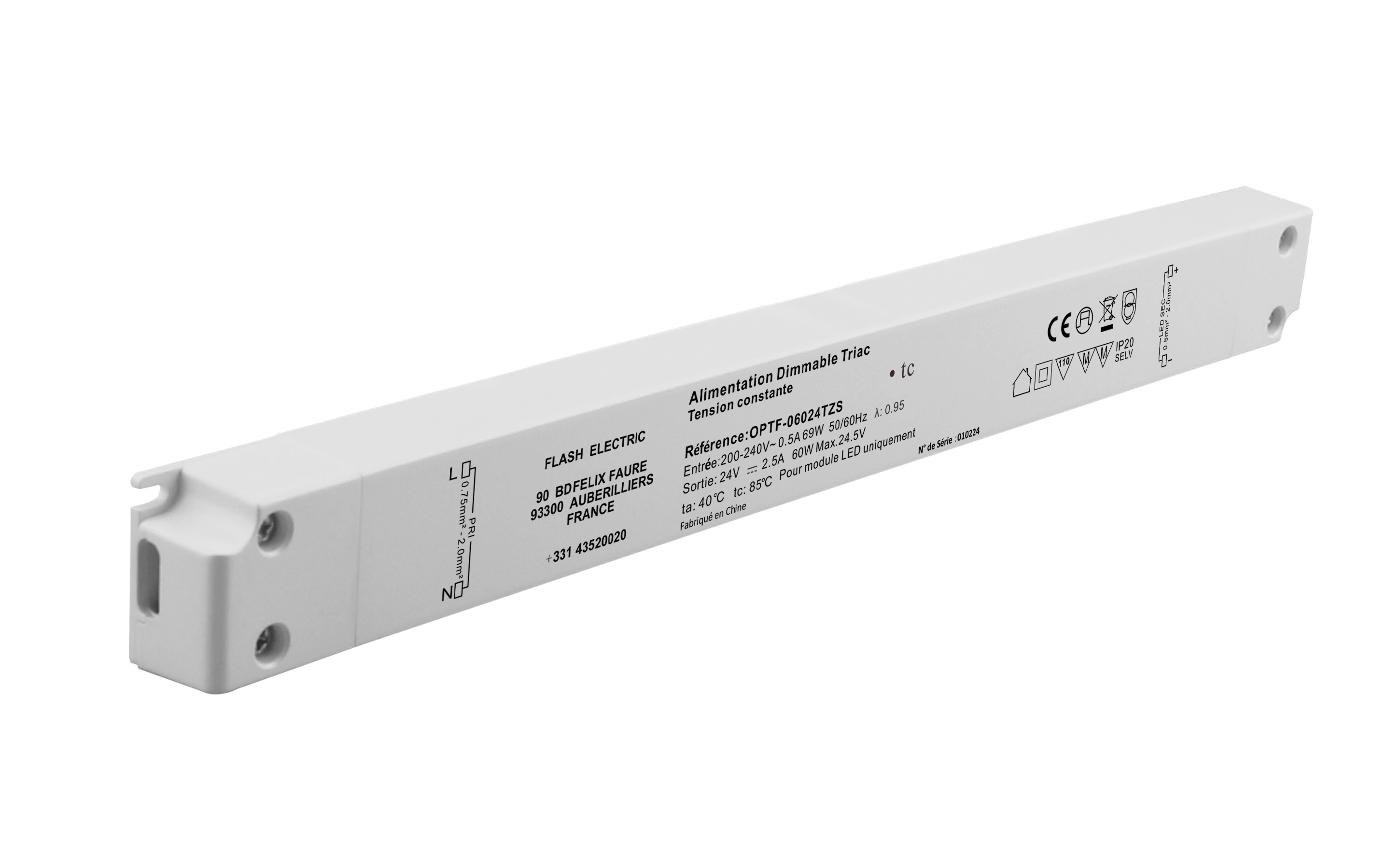 DRIVER TRIAC 24V 60W FIN