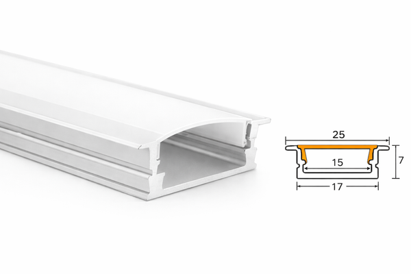 Profilé encastré 26×7 mm